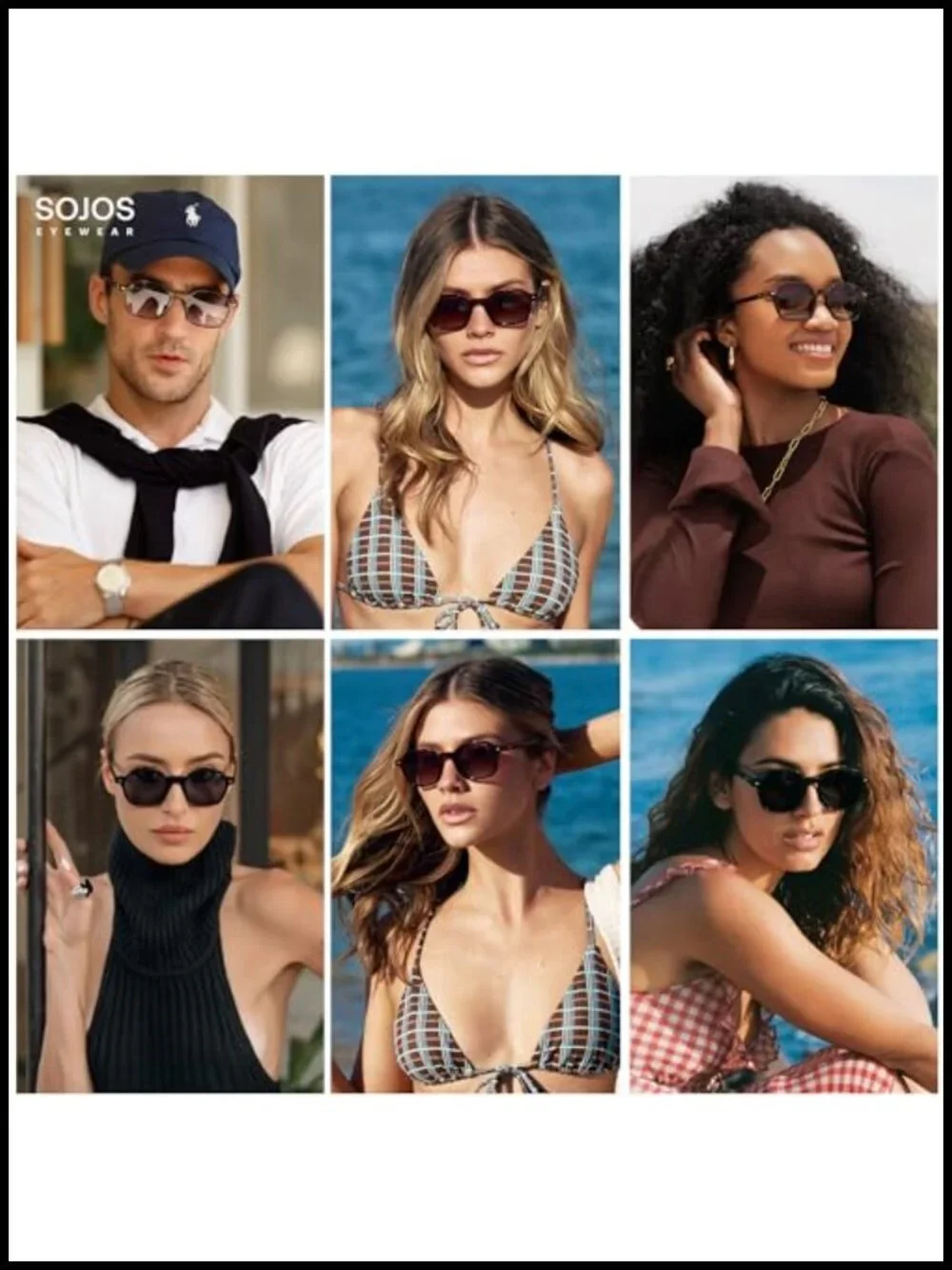 Polarized Retro Square Sunglasses for Women Men UV400 Protection